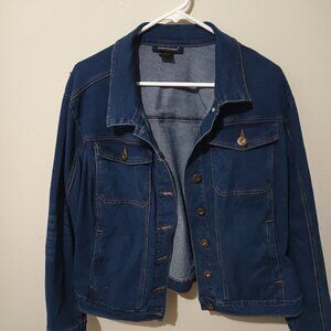 Ashley Stewart Women’s Plus Size 18/20 Denim Jean Jacket Button Down Blue